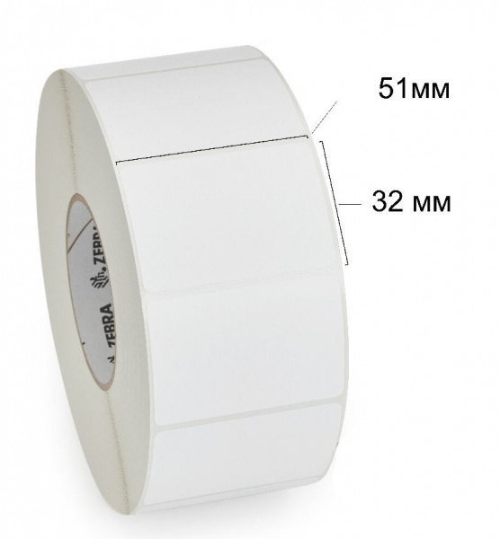 Термотрансферная этикетка Zebra Z-Ultimate 3000T 51x32/4295