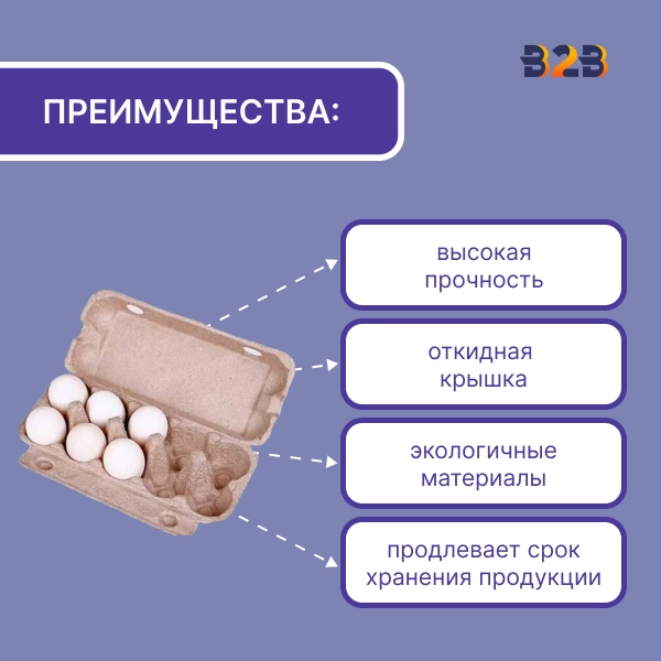 Упаковка для куриных яиц, 10 ячеек (картон)